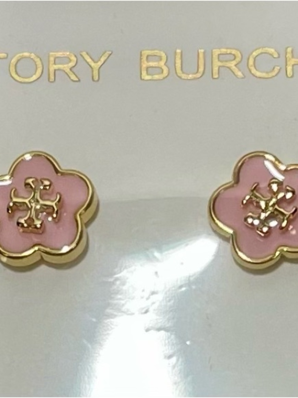 Tory Burch Kira Enamel Flower Stud Earrings, NWOT/NIP - Picture 6 of 9